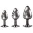Conjunto de Plugs Anales Evolved - Gema Negra, Metal Plateado