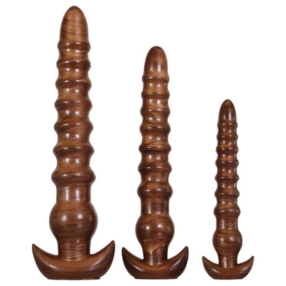 Evolved Twisted Love - set de dildos anales (efecto madera)