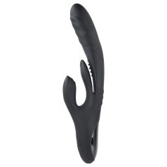   Playboy Rapid Rabbit - vibrador recargable con brazo de clítoris (negro)