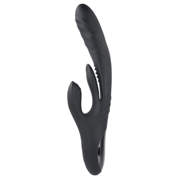 Playboy Rapid Rabbit - vibrador recargable con brazo de clítoris (negro)