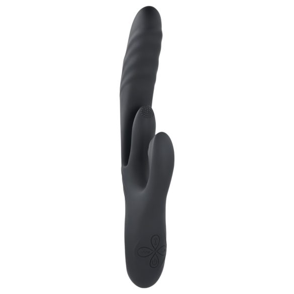 Playboy Rapid Rabbit - vibrador con estimulador de clítoris - recargable - negro