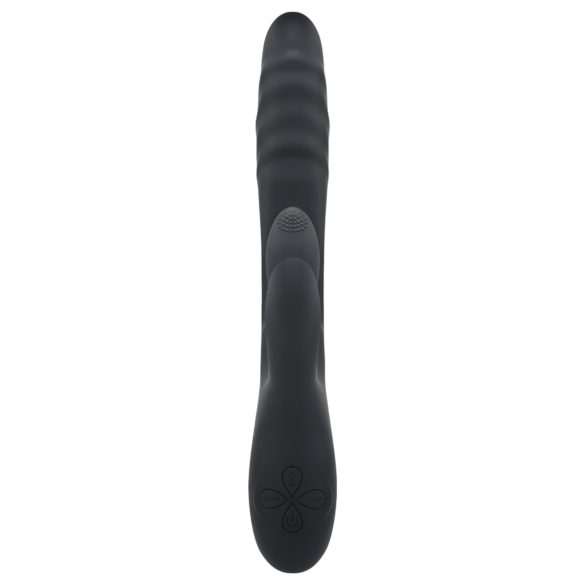 Playboy Rapid Rabbit - vibrador con estimulador de clítoris - recargable - negro