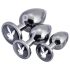 Playboy - Set de plugs anales 3 piezas (plateado)
