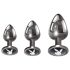 Playboy - Set de plugs anales 3 piezas (plateado)