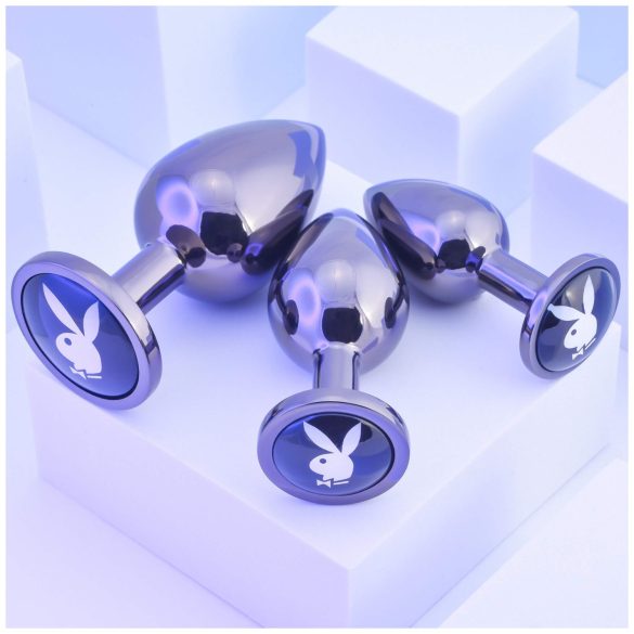 Playboy - set de plugs anales - 3 piezas - metal plateado