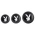 Set de plugs anales - Playboy - 3 piezas (plateado)