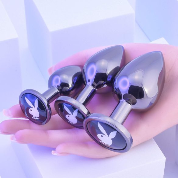 Playboy - set de plugs anales - 3 piezas - metal plateado