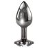 Playboy Tux - plug anal pequeño (plateado)