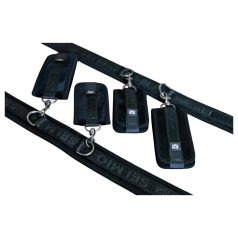   Sei Mio - juego de esposas y tobilleras - ajuste múltiple - negro