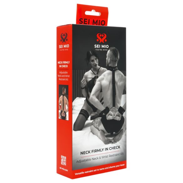 Sei Mio - Sumisión total: esposas y collar (negro)