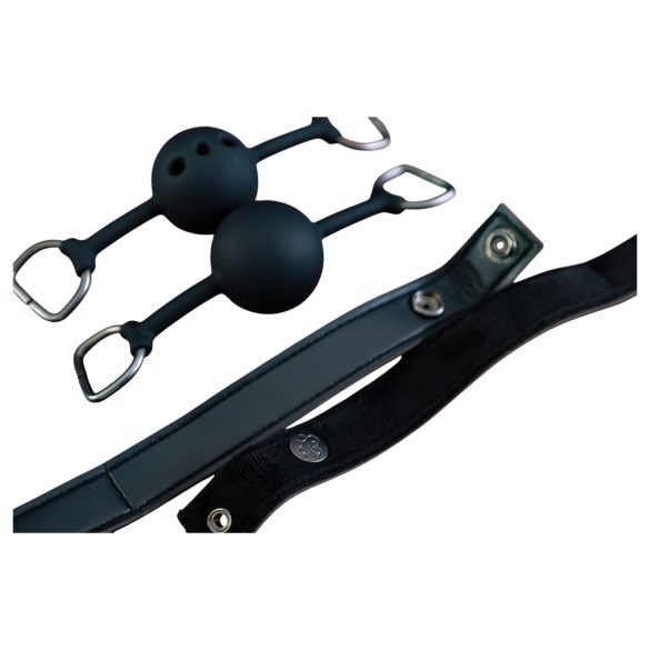 Sei Mio - Set de Mordaza Bucal - 2 Piezas (Negro)