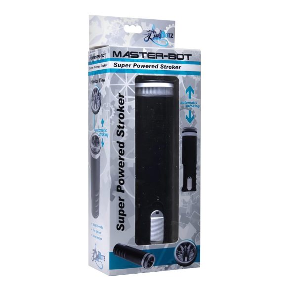 / Master-Bot - masturbador con boca flexible y suave con púas (negro)