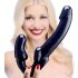 Strap U Revolver - consolador ajustable sin arnés (negro)