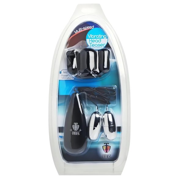 Trinity - gorro vibrador doble esferas (negro-plata)