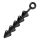 Spades - Plug anal negro con cuentas