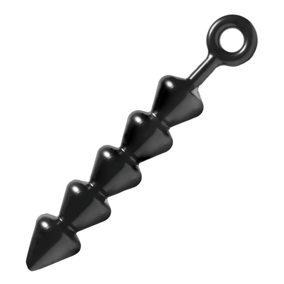 Spades - Plug anal negro con cuentas