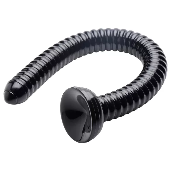 HOSED - consolador anal con ventosa - textura acanalada - silicona negra