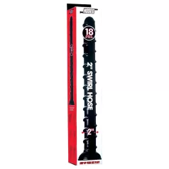   Hosed Swirl Tchick - consolador anal largo - silicona negra 18 cm