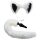 TAILZ - Plug Anal con Cola de Zorro y Diadema (Negro y Blanco)