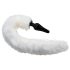TAILZ - plug anal zorro y cinta (blanco-negro)
