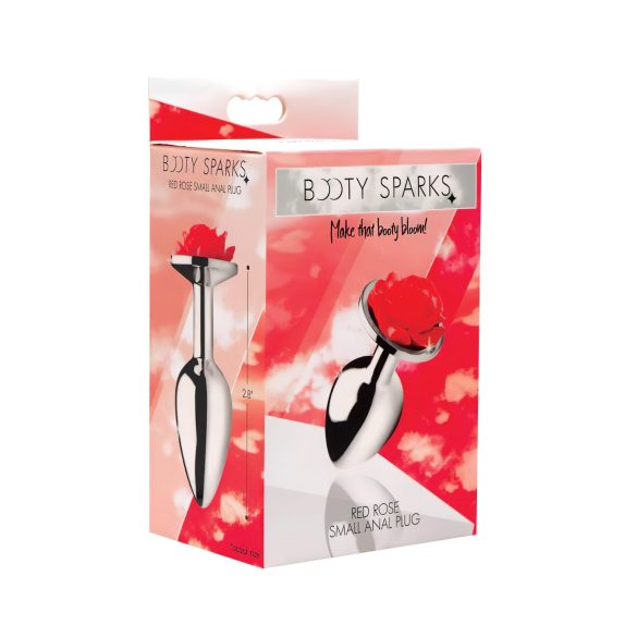 Booty Sparks - plug anal rosa - metal plateado