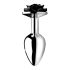 Booty Sparks Black Rose - plug anal aluminio (plata-negro)