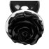 Booty Sparks Black Rose - plug anal aluminio (plata-negro)
