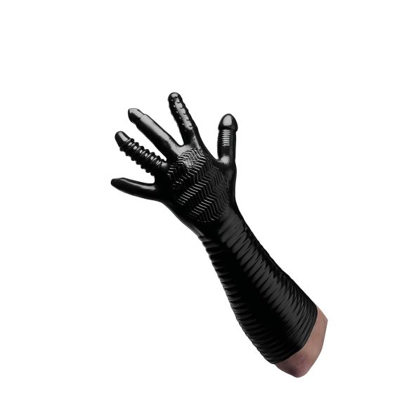 Guante texturizado para placer - negro