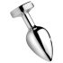 Booty Sparks - plug anal luminoso mediano (plata)