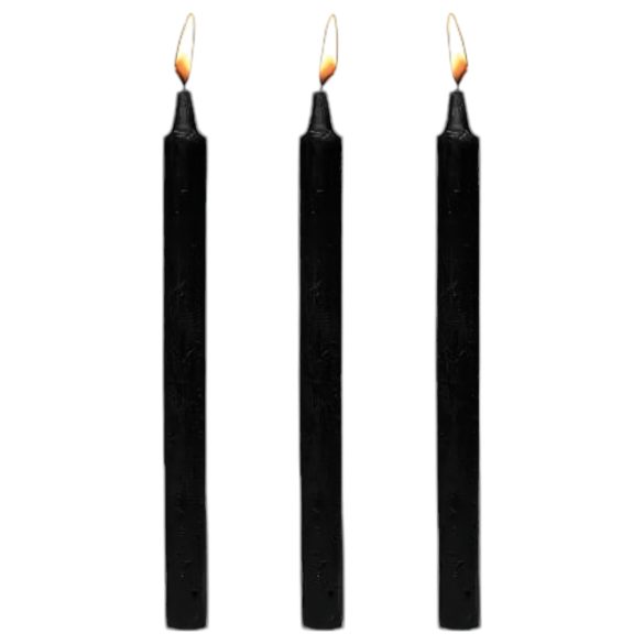 Set de velas parafetiche - negro (3pcs)