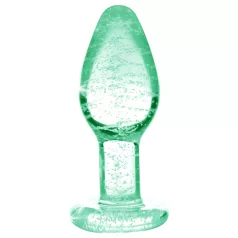   Booty Sparks Glow in the Dark S - plug anal de vidrio (transparente)