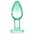 Booty Sparks Glow in the Dark S - plug anal de vidrio (transparente)
