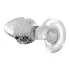 Booty Sparks Glow in the Dark S - plug anal de vidrio (transparente)