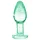 Booty Sparks Glow in the Dark L - plug anal de vidrio (transparente)
