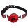 Master Series - mordaza rosa de silicona (roja)