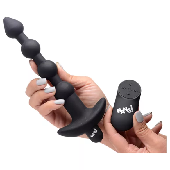 Bang! - vibrador anal recargable con radio (negro)