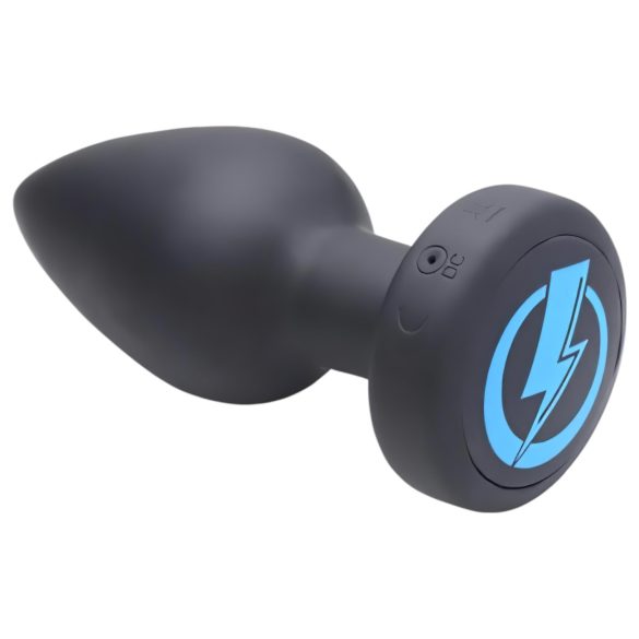 Zeus - Vibrador anal E-Stim con control remoto (negro)