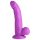 XR Brands POP - dildo con ventosa y testículos - 19 cm (púrpura)
