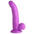 XR Brands POP - dildo con ventosa y testículos - 19 cm (púrpura)