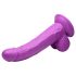 XR Brands POP - dildo con ventosa y testículos - 19 cm (púrpura)