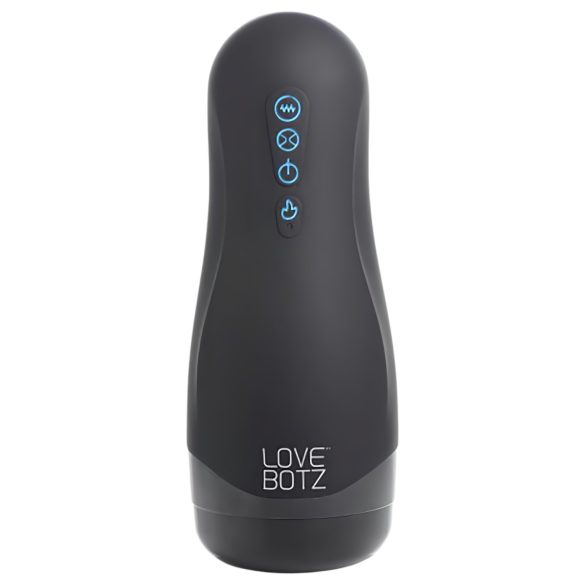 Lovebotz Auto Milker - masturbador negro vibrador e impermeable