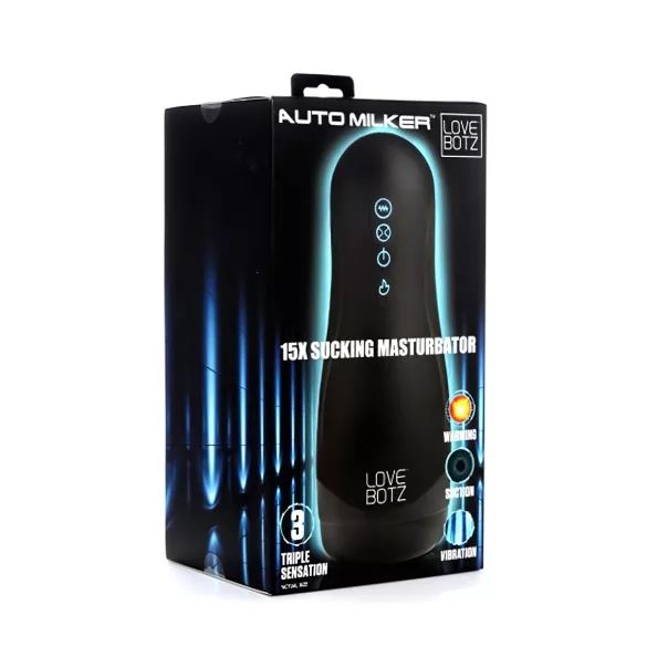 Lovebotz - masturbador automático succionador y vibrador impermeable - negro