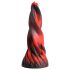 Dildo de silicona retorcida - 19 cm (rojo)