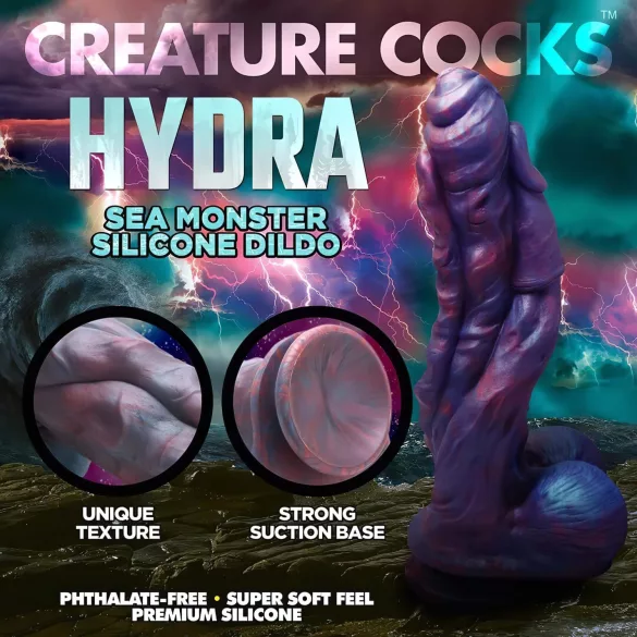 Creature Cocks Hydra - dildo realista - 27cm - silicona - lila