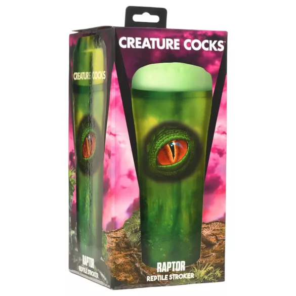 Creature Cocks Raptor - vagina artificial de reptil en estuche (negro-verde)