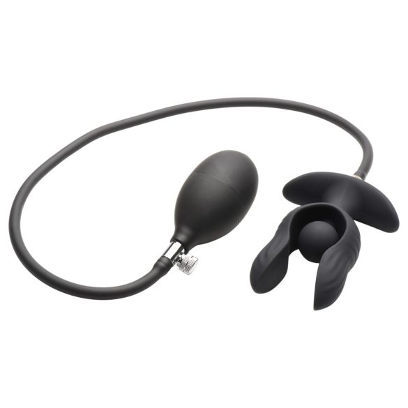 XR Brands - plug anal vibrador inflable - silicona negro