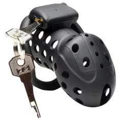   Master Series Lock Down - jaula para pene con rejilla de ventilación (negra)