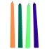 XR Brands - Vela corporal BDSM UV reactiva - colores (4 uds)