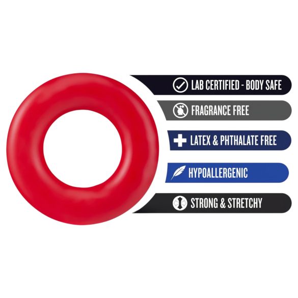 Stay Hard - set de anillos para pene - silicona roja