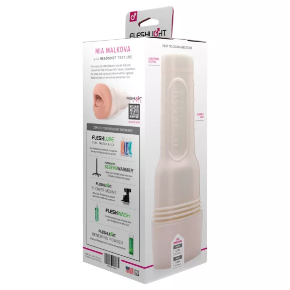 Fleshlight Mia Malkova - masturbador boca realista - color piel